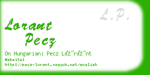 lorant pecz business card